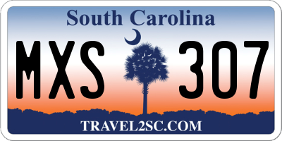 SC license plate MXS307