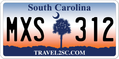 SC license plate MXS312
