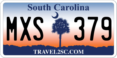 SC license plate MXS379
