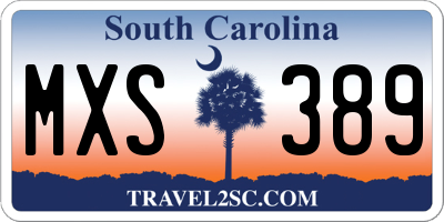 SC license plate MXS389