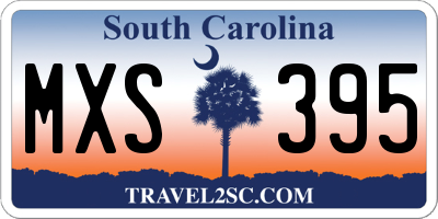 SC license plate MXS395