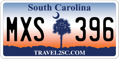 SC license plate MXS396