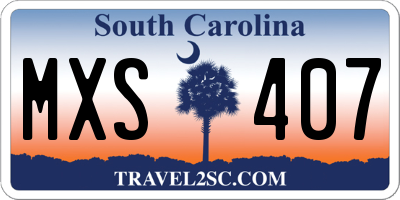 SC license plate MXS407