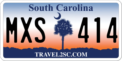 SC license plate MXS414