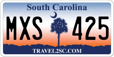 SC license plate MXS425