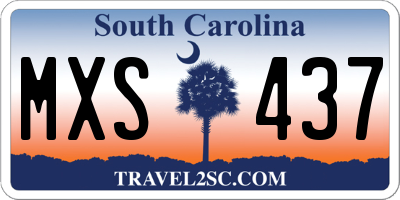 SC license plate MXS437