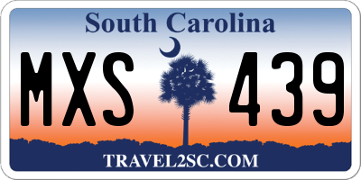 SC license plate MXS439
