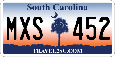 SC license plate MXS452
