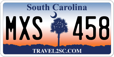 SC license plate MXS458