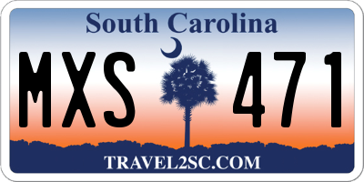 SC license plate MXS471