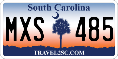 SC license plate MXS485