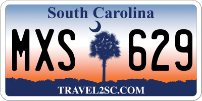 SC license plate MXS629