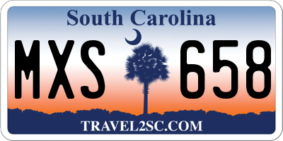 SC license plate MXS658