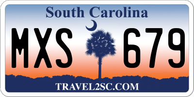 SC license plate MXS679