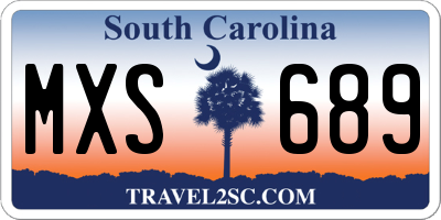 SC license plate MXS689
