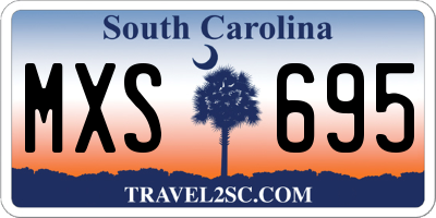 SC license plate MXS695