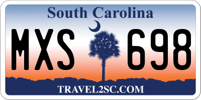 SC license plate MXS698