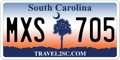 SC license plate MXS705