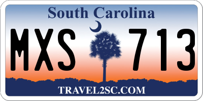 SC license plate MXS713