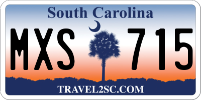 SC license plate MXS715