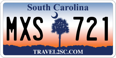 SC license plate MXS721
