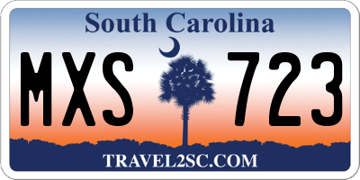 SC license plate MXS723