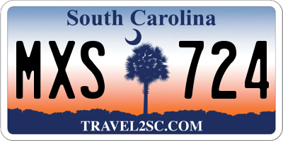 SC license plate MXS724