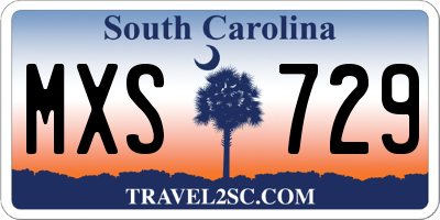 SC license plate MXS729