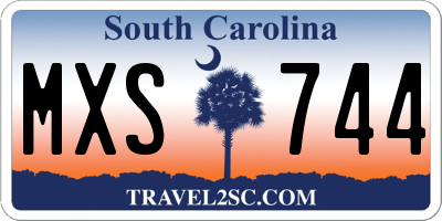 SC license plate MXS744