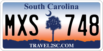 SC license plate MXS748