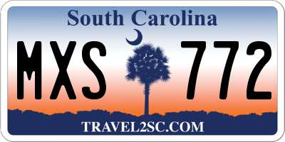 SC license plate MXS772
