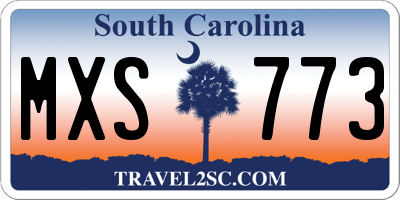 SC license plate MXS773