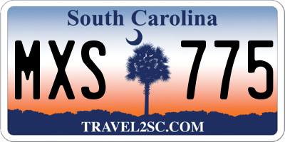SC license plate MXS775