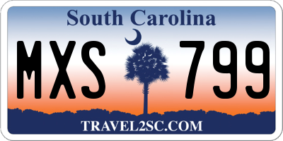 SC license plate MXS799