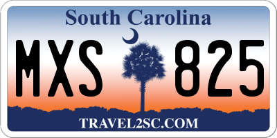 SC license plate MXS825
