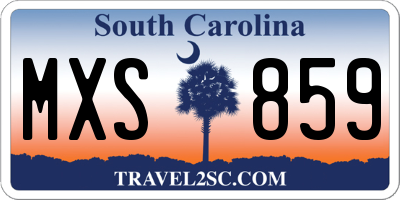 SC license plate MXS859