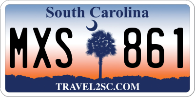 SC license plate MXS861
