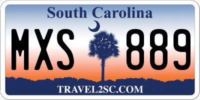 SC license plate MXS889