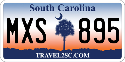 SC license plate MXS895