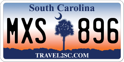 SC license plate MXS896