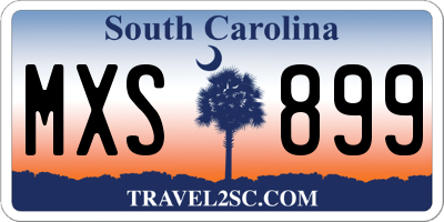 SC license plate MXS899