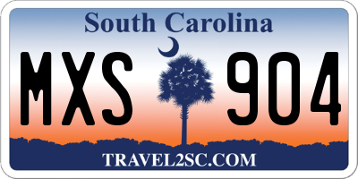 SC license plate MXS904