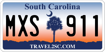 SC license plate MXS911