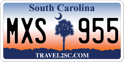 SC license plate MXS955