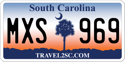 SC license plate MXS969