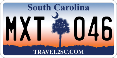 SC license plate MXT046