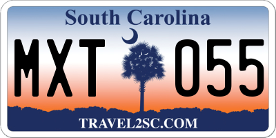 SC license plate MXT055