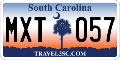 SC license plate MXT057
