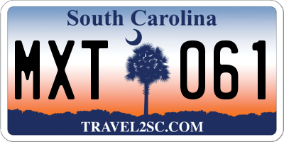 SC license plate MXT061