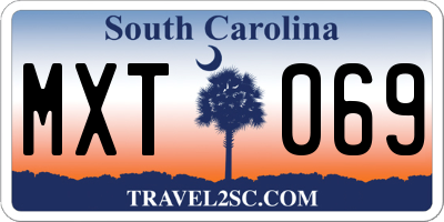 SC license plate MXT069